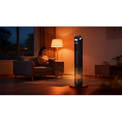 Θερμαντήρας με στήλη PTC Teesa με λειτουργία απομίμησης τζακιού