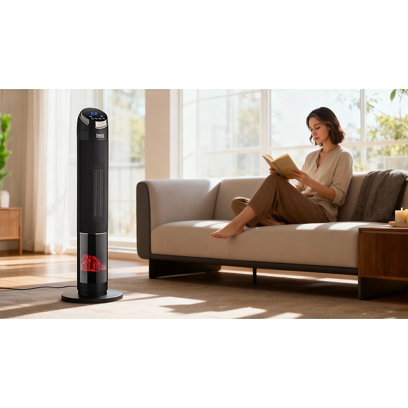 Θερμαντήρας με στήλη PTC Teesa με λειτουργία απομίμησης τζακιού