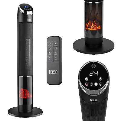 Θερμαντήρας με στήλη PTC Teesa με λειτουργία απομίμησης τζακιού