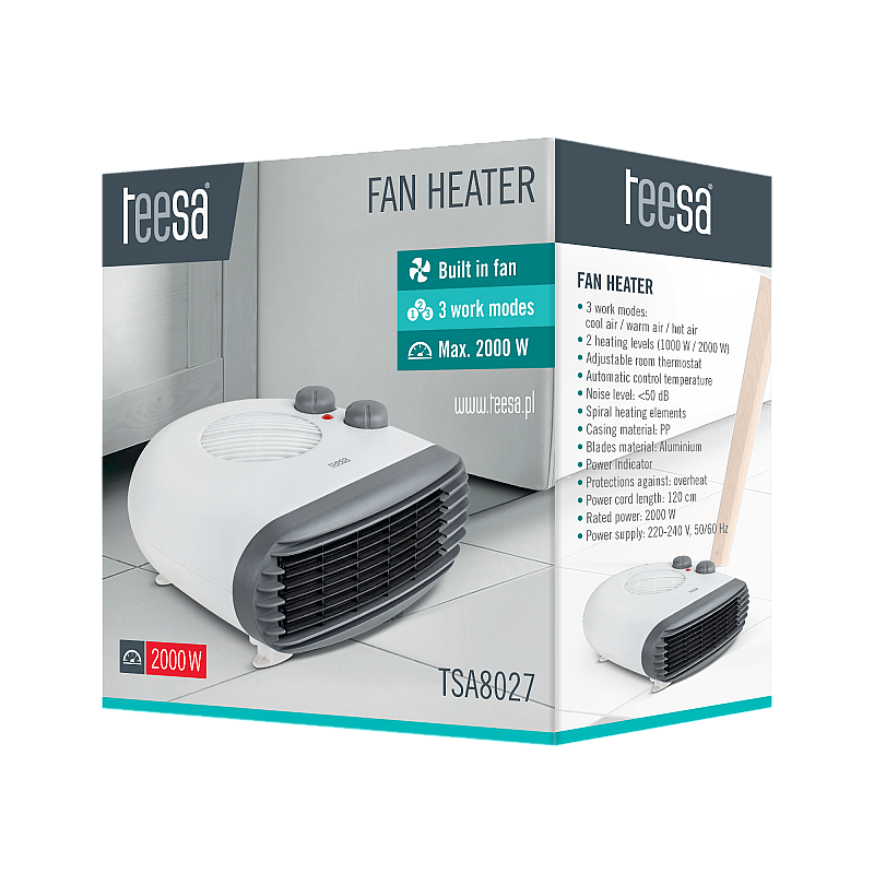 Ανεμιστήρας Teesa (1000 W, 2000 W) Ανεμιστήρας Teesa (1000 W, 2000 W)
