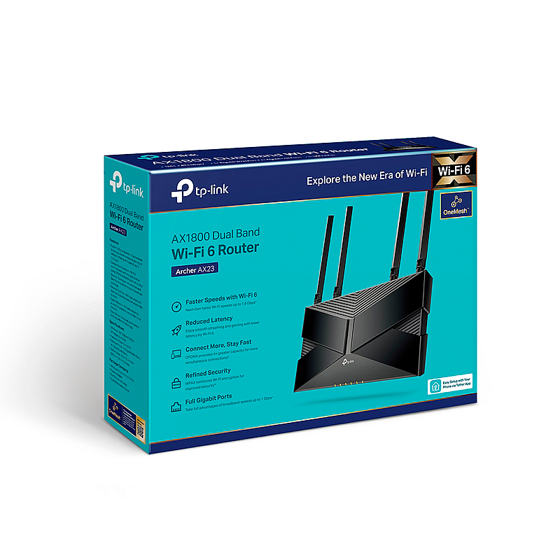 TP-LINK ARCHER AX23 Dwupasmowy δρομολογητής Wi-Fi 6 AX1800 TP-LINK ARCHER AX23 Dwupasmowy δρομολογητής Wi-Fi 6 AX1800