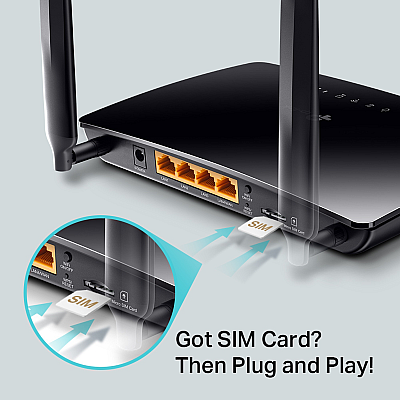 TP-LINK Dual Band 4G LTE Wireless Router, AC1200 TL-Archer MR400 TP-LINK Dual Band 4G LTE Wireless Router, AC1200 TL-Archer MR400