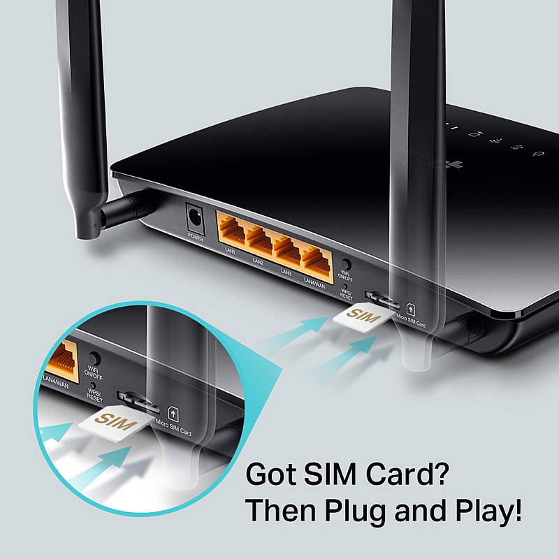 TP-LINK Dual Band 4G LTE Wireless Router, AC1200 TL-Archer MR400 TP-LINK Dual Band 4G LTE Wireless Router, AC1200 TL-Archer MR400