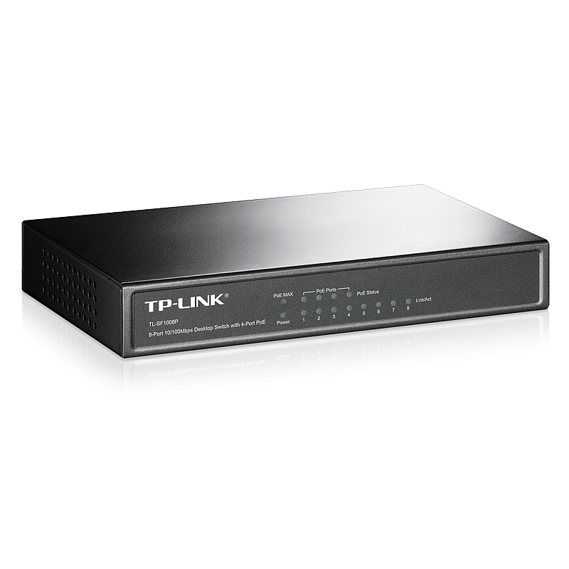 TP-LINK TL-SF1008P Switch PoE 8 θύρες 10/100Mbps (4xPoE) TP-LINK TL-SF1008P Switch PoE 8 θύρες 10/100Mbps (4xPoE)