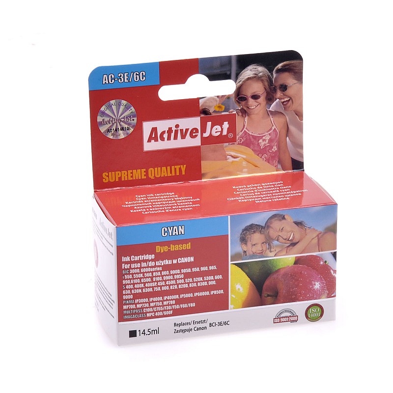 Μελάνι ActiveJet για εκτυπωτή Canon (CI-3e/6C) κυανό Μελάνι ActiveJet για εκτυπωτή Canon (CI-3e/6C) κυανό