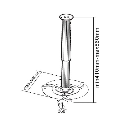 Βάση προβολέα οροφής