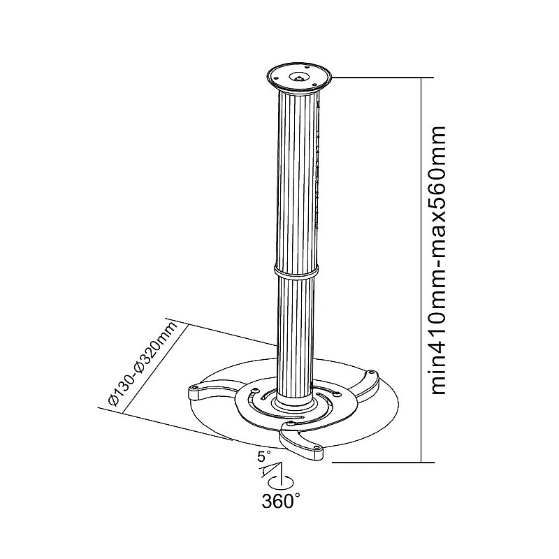 Βάση προβολέα οροφής