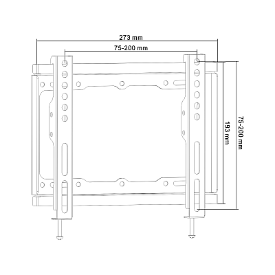 Universal επιτοίχια βάση για τηλεόραση LED (13-42") LP34-22F