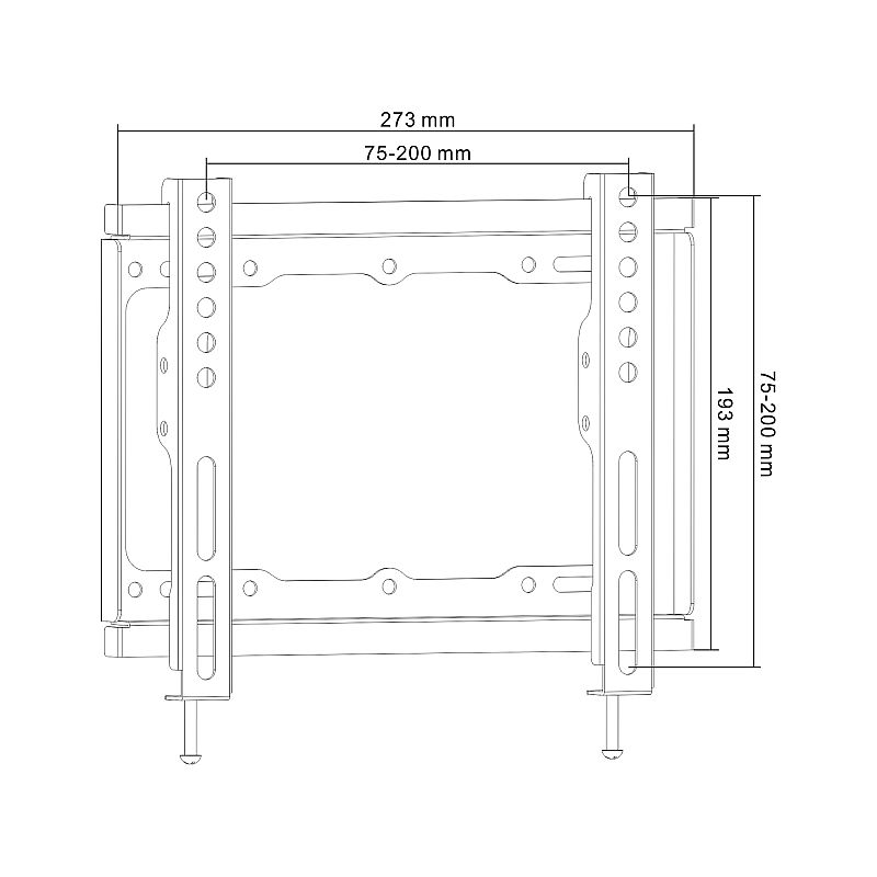Universal επιτοίχια βάση για τηλεόραση LED (13-42") LP34-22F