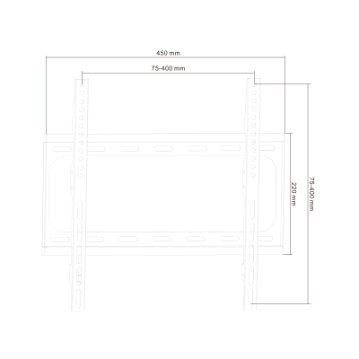 Universal επιτοίχια βάση για τηλεόραση LED (26-55") LP34-44F