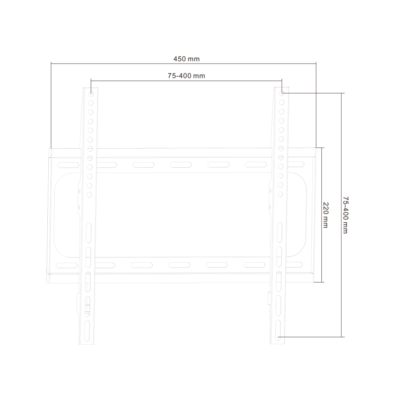 Universal επιτοίχια βάση για τηλεόραση LED (26-55") LP34-44F