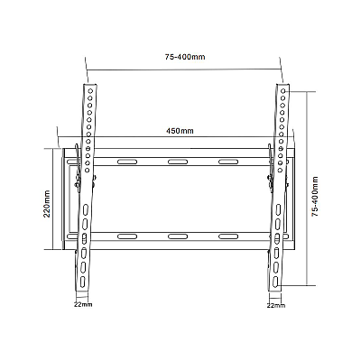 Καθολική βάση τοίχου για τηλεόραση LED (26-55") LP34-44T κάθετη ρύθμιση