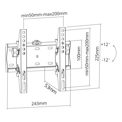 Kruger&Matz γενική βάση τοίχου για τηλεόραση LED (23-42"), κάθετη ρύθμιση