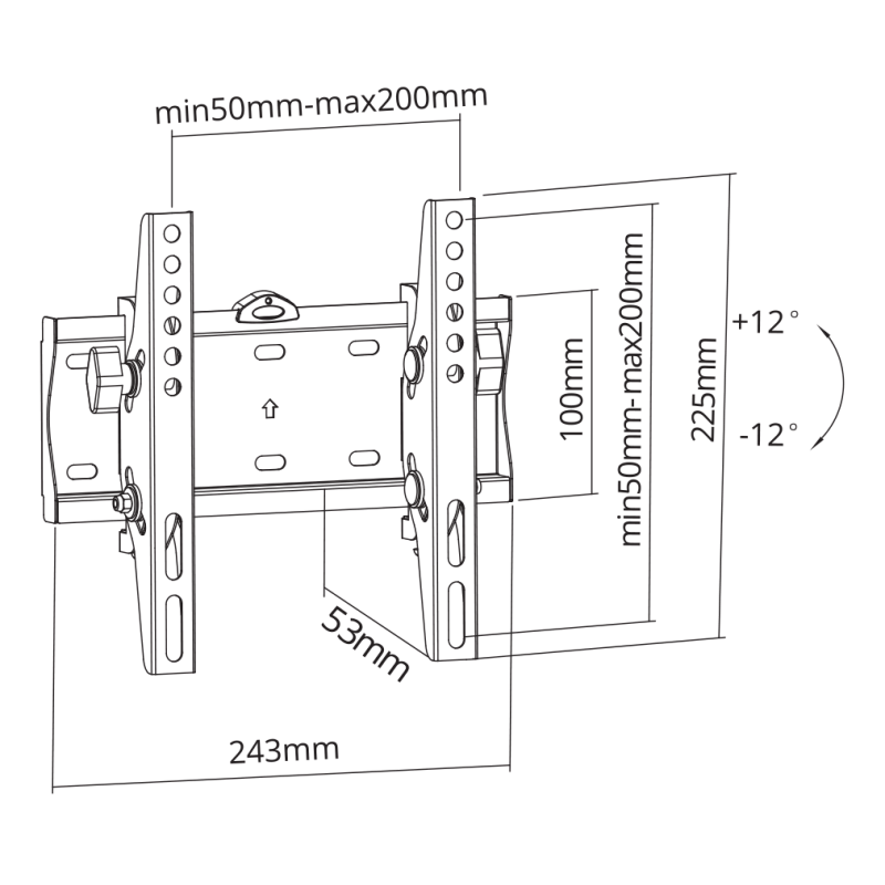 Kruger&Matz γενική βάση τοίχου για τηλεόραση LED (23-42"), κάθετη ρύθμιση
