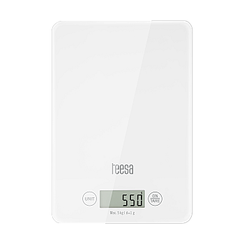 Ζυγαριά κουζίνας από λευκό γυαλί