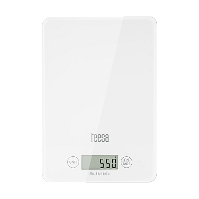 Ζυγαριά κουζίνας από λευκό γυαλί