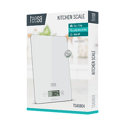 Ζυγαριά κουζίνας από λευκό γυαλί