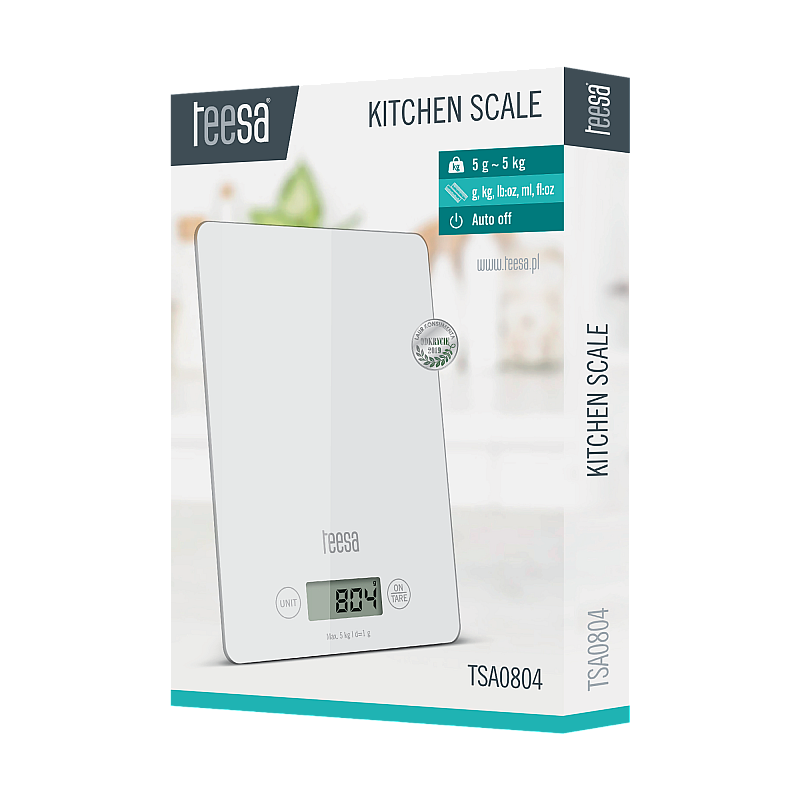 Ζυγαριά κουζίνας από λευκό γυαλί