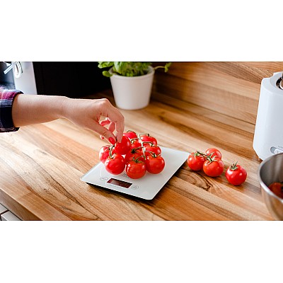 Ζυγαριά κουζίνας από λευκό γυαλί