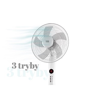 Όρθιος ανεμιστήρας Teesa με τηλεχειριστήριο (λευκό)