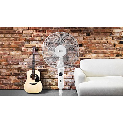 Όρθιος ανεμιστήρας Teesa με τηλεχειριστήριο (λευκό)