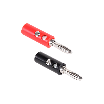 Πλαστικό βύσμα μπανάνας (μαύρο/κόκκινο) Cabletech