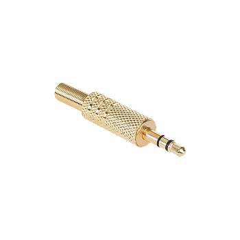 Βύσμα Jack 3,5 στερεοφωνικό χρυσό μεταλλικό