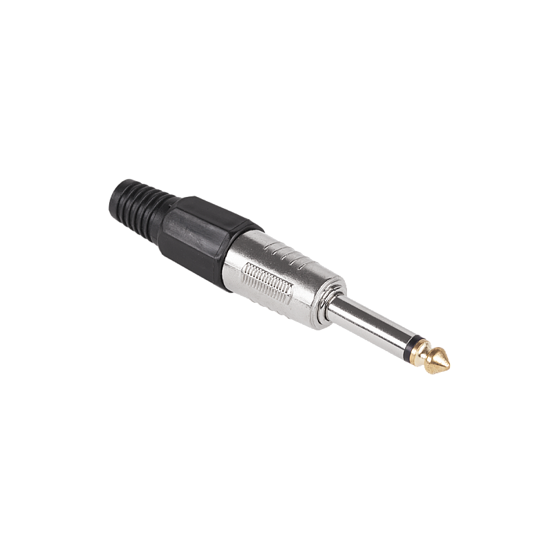 Βύσμα γρύλου 6.3 μονόχρωμο HQ μαύρο