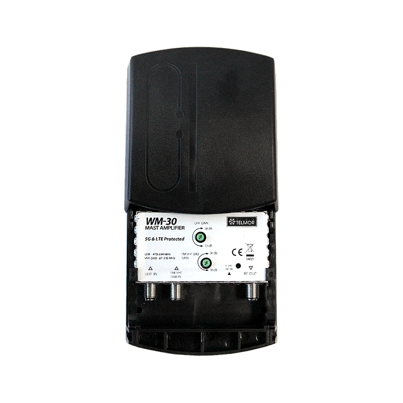 WM-30 FM/VHF+UHF DVB-T2 5G ενισχυτής ιστού PROTECTED Telkom Telmor