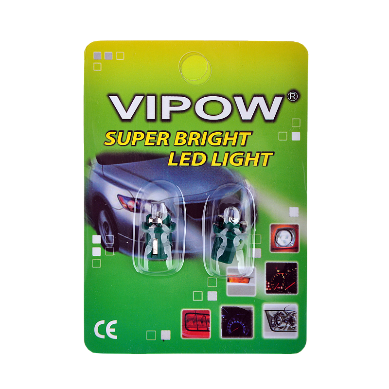 Λάμπα αυτοκινήτου 12V B8.5d- 1LED πράσινο/blister-2τεμ Λάμπα αυτοκινήτου 12V B8.5d- 1LED πράσινο/blister-2τεμ