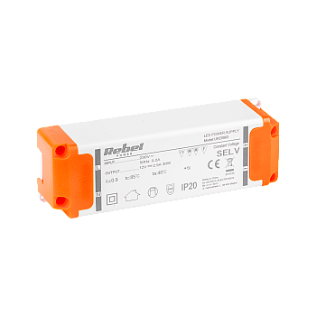 Τροφοδοτικό REBEL για χορδές LED 12V 2.5A (YSL36-1202500) 30 Watt max.