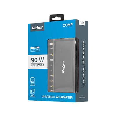 Rebel τροφοδοτικό γενικής χρήσης 10 άκρες 90 W 18,5-20 V αυτόματο