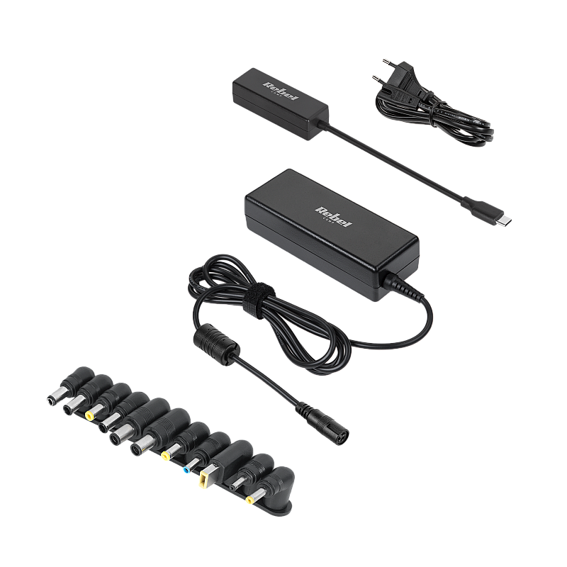 Rebel γενικό τροφοδοτικό 12 tips 90 W 15-20 V αυτόματο με λειτουργία Power Delivery