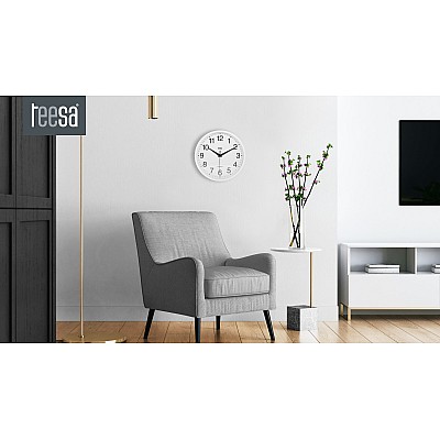 Ρολόι τοίχου 25 cm λευκό