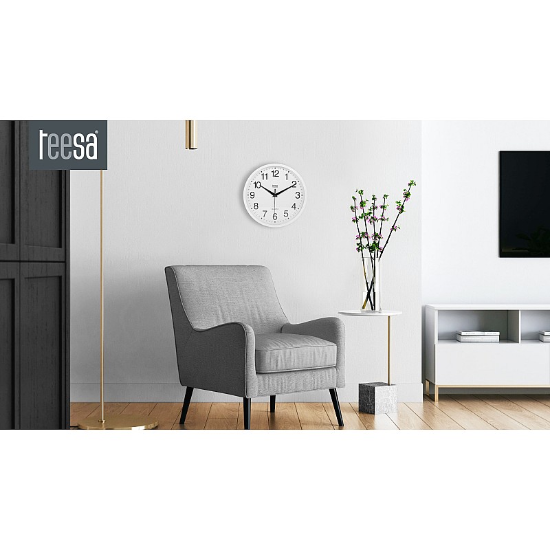 Ρολόι τοίχου 25 cm λευκό