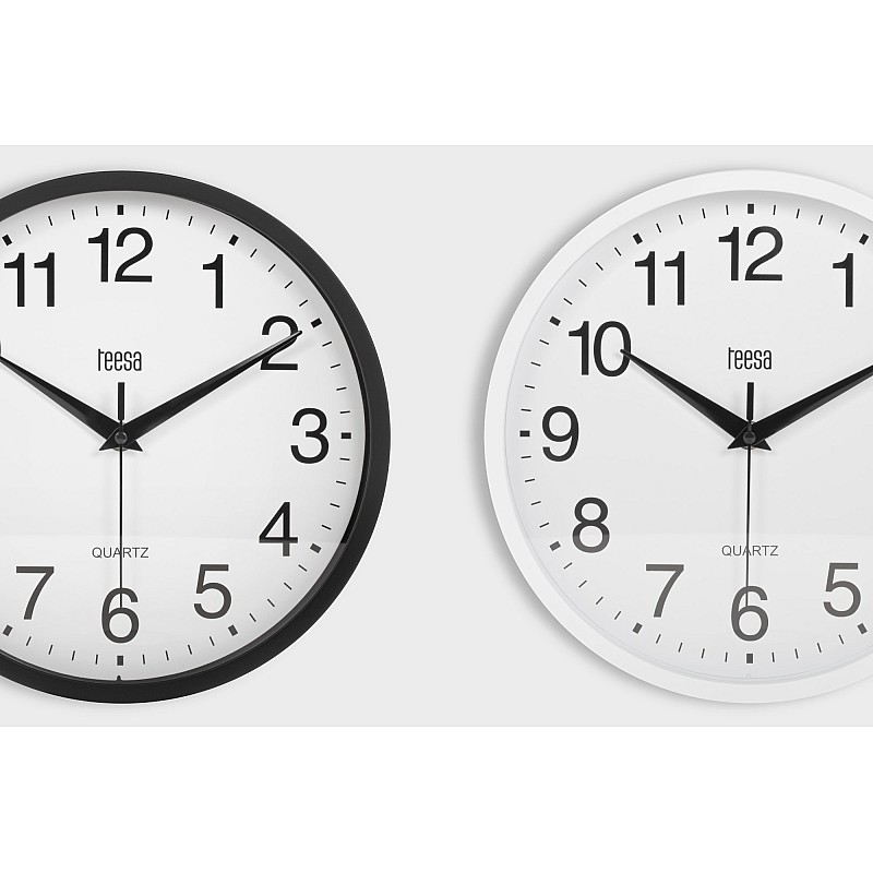 Ρολόι τοίχου 25 cm λευκό