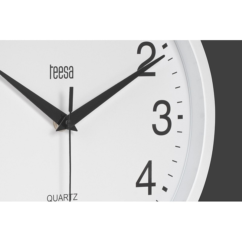 Ρολόι τοίχου 25 cm λευκό