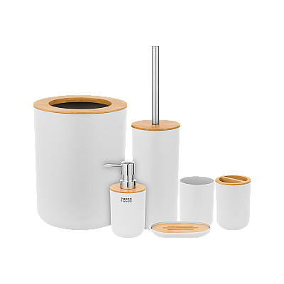 Σετ αξεσουάρ μπάνιου (6 τεμ.) λευκό