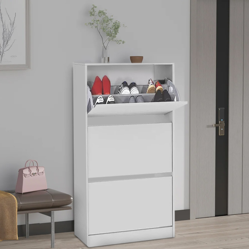 Παπουτσοθήκη μελαμίνης Flat Duo Megapap 18 ζεύγων σε χρώμα λευκό 73x26x119εκ. Παπουτσοθήκη μελαμίνης Flat Duo Megapap 18 ζεύγων σε χρώμα λευκό 73x26x119εκ.