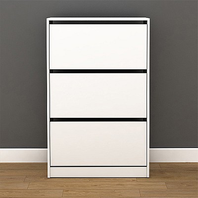 Παπουτσοθήκη μελαμίνης Flat Duo Megapap 18 ζεύγων σε χρώμα λευκό 73x26x119εκ. Παπουτσοθήκη μελαμίνης Flat Duo Megapap 18 ζεύγων σε χρώμα λευκό 73x26x119εκ.