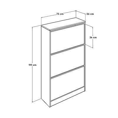 Παπουτσοθήκη μελαμίνης Flat Duo Megapap 18 ζεύγων σε χρώμα λευκό 73x26x119εκ. Παπουτσοθήκη μελαμίνης Flat Duo Megapap 18 ζεύγων σε χρώμα λευκό 73x26x119εκ.