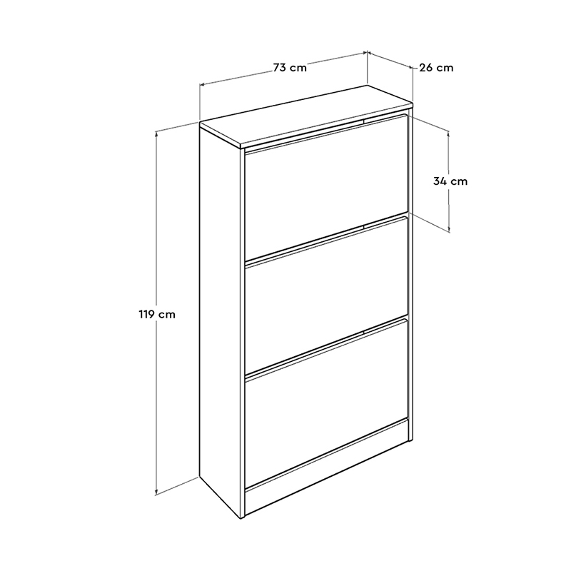 Παπουτσοθήκη μελαμίνης Flat Duo Megapap 18 ζεύγων σε χρώμα λευκό 73x26x119εκ. Παπουτσοθήκη μελαμίνης Flat Duo Megapap 18 ζεύγων σε χρώμα λευκό 73x26x119εκ.