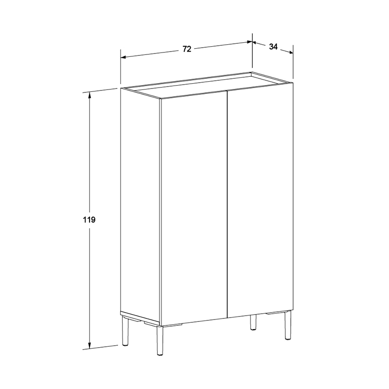 Παπουτσοθήκη - Ντουλάπι Pool Megapap χρώμα λευκό 72x34x119εκ. Παπουτσοθήκη - Ντουλάπι Pool Megapap χρώμα λευκό 72x34x119εκ.