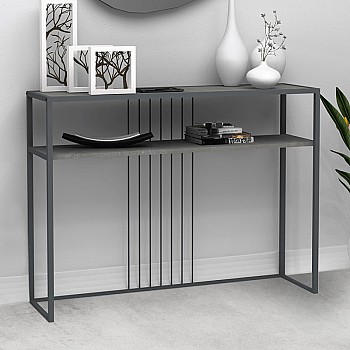 Κονσόλα Kary Megapap χρώμα γκρι σκυροδέματος 120x33x90εκ.