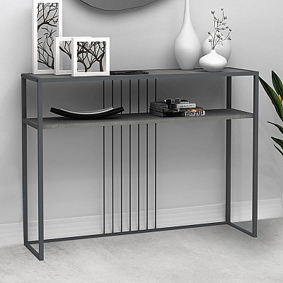 Κονσόλα Kary Megapap χρώμα γκρι σκυροδέματος 120x33x90εκ. Κονσόλα Kary Megapap χρώμα γκρι σκυροδέματος 120x33x90εκ.