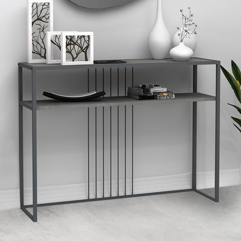 Κονσόλα Kary Megapap χρώμα γκρι σκυροδέματος 120x33x90εκ. Κονσόλα Kary Megapap χρώμα γκρι σκυροδέματος 120x33x90εκ.