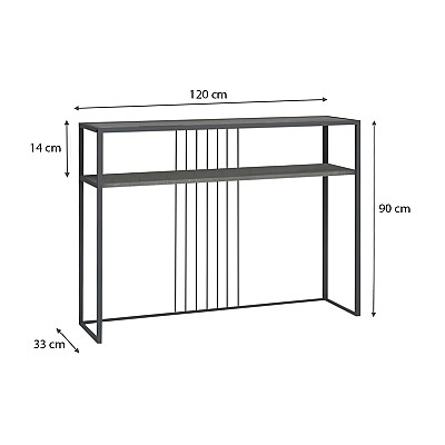 Κονσόλα Kary Megapap χρώμα γκρι σκυροδέματος 120x33x90εκ. Κονσόλα Kary Megapap χρώμα γκρι σκυροδέματος 120x33x90εκ.
