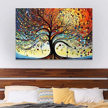 Πίνακας σε καμβά "Dream Tree" Megapap ψηφιακής εκτύπωσης 125x80x3εκ.