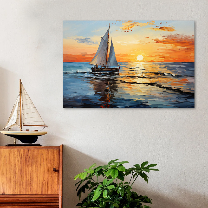 Πίνακας σε καμβά "Fisherman at the sunset" Megapap ψηφιακής εκτύπωσης 120x60x3εκ. Πίνακας σε καμβά "Fisherman at the sunset" Megapap ψηφιακής εκτύπωσης 120x60x3εκ.