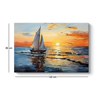 Πίνακας σε καμβά "Fisherman at the sunset" Megapap ψηφιακής εκτύπωσης 120x60x3εκ. Πίνακας σε καμβά "Fisherman at the sunset" Megapap ψηφιακής εκτύπωσης 120x60x3εκ.